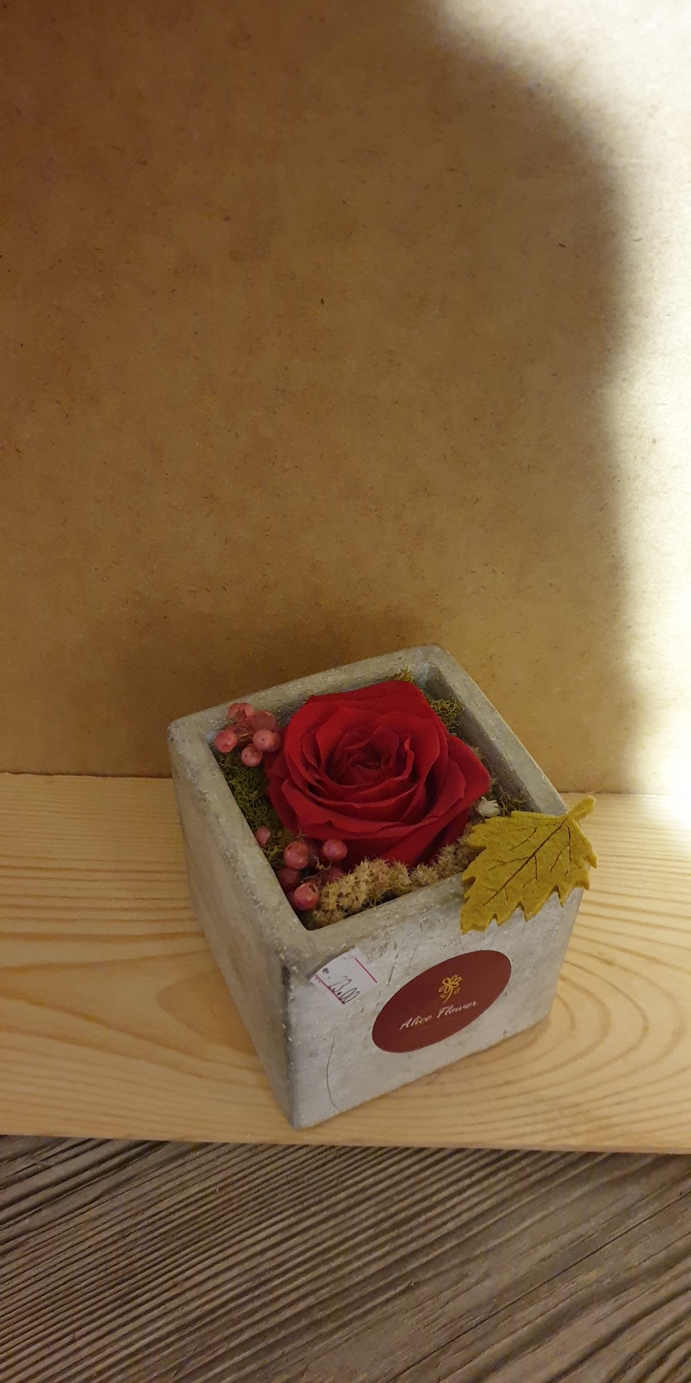 Rose Éternelle dans un Vase (Rouge) – Alice Flower